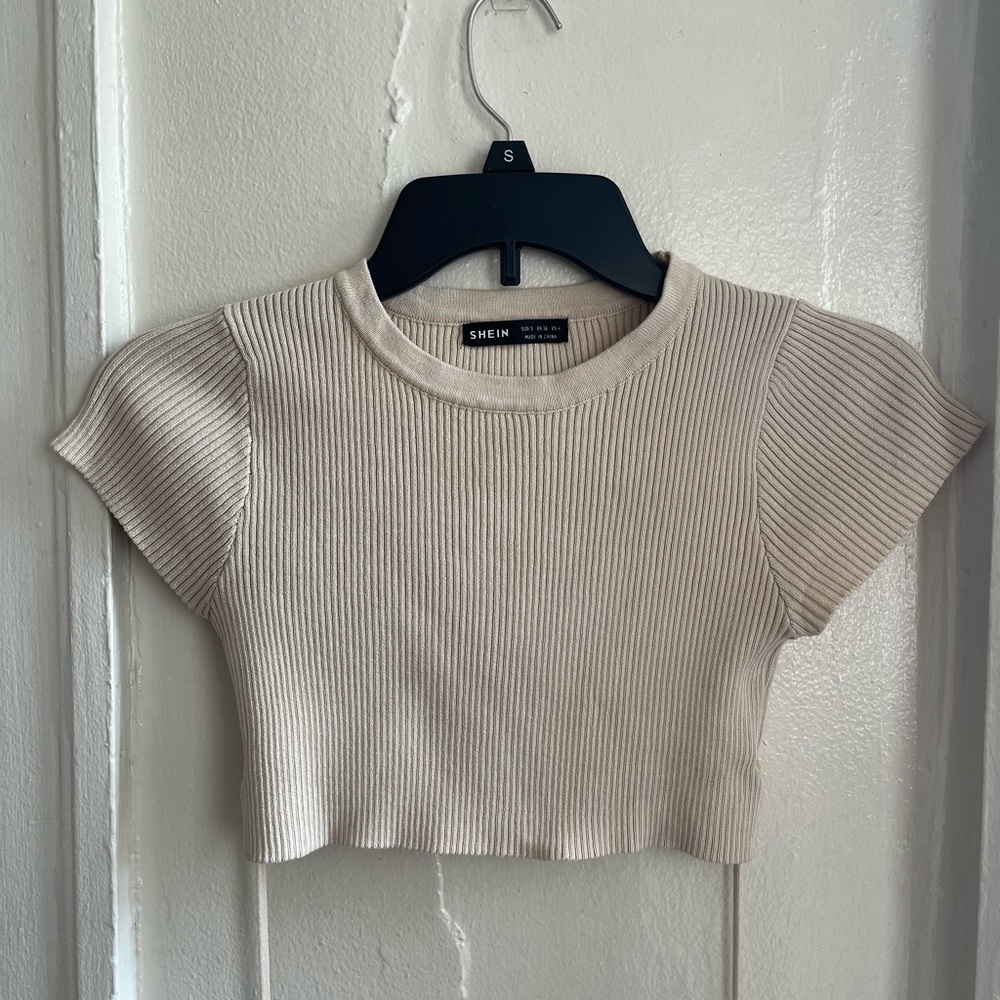 Shein Tie Waist Crop Top